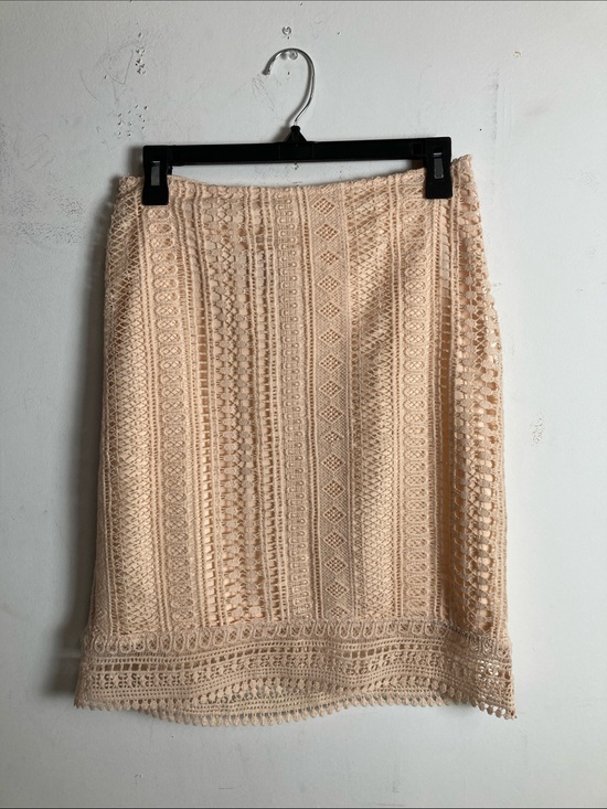 Leith Dresses & Skirts - Leith Cream Crochet Pencil Skirt